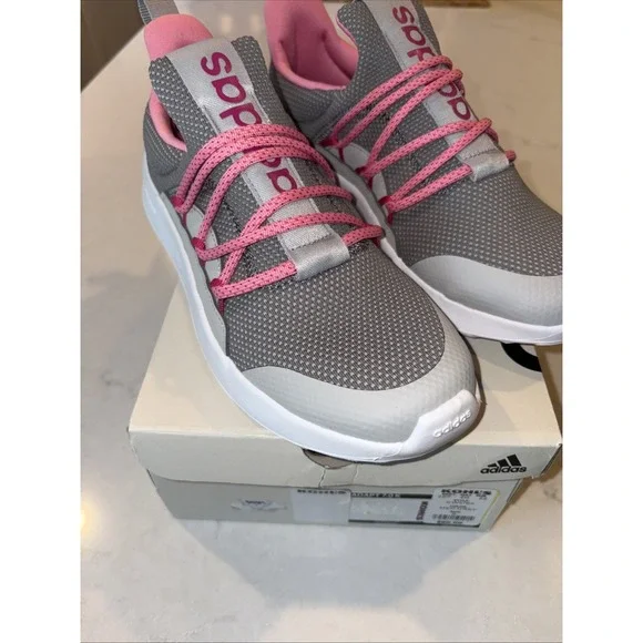 Adidas LITE RACER ADAPT 7.0 K Running Slip On Youth 6 Shoes IH7849 Gray Pink - Picture 1 of 6